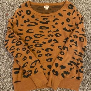 Womens cheetah print sweater